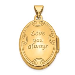 Gold Classics™ 14kt. Gold Love You Always Reversible Locket