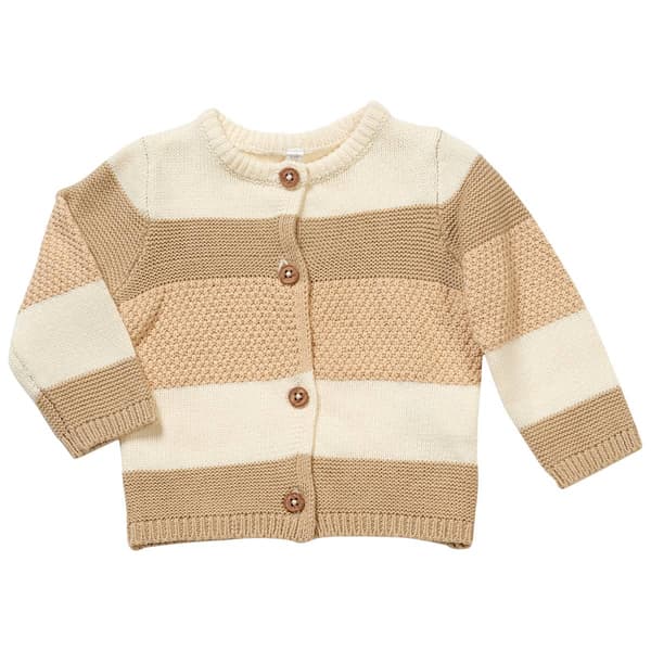 Baby Boy (NB-12M) Rock A Bye Baby(R) Color Block Button Cardigan - image 