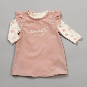 Baby Girl (12-24M) Rene Rofe(R) Rose Corduroy Dress & Bodysuit Set