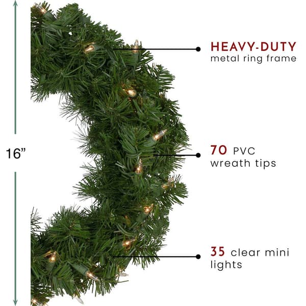 Northlight Seasonal 16in. Pine Artificial Christmas Wreath