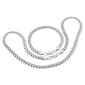 Mens Steeltime Steel Flat Box Chain Bracelet & Necklace Set - image 1