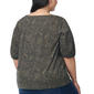Plus Size Gloria Vanderbilt Tyler Elbow Sleeve Paisley Blouse - image 2