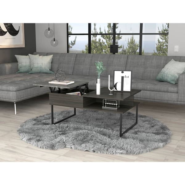 FM FURNITURE Dayton Carbon Espresso Lift Top Coffee Table