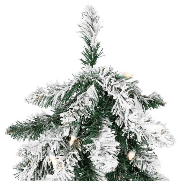 Northlight 5ft. Pre-Lit Pencil Flocked Alpine Christmas Tree