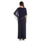 Petite R&M Richards Sheer Asymmetric Poncho Metallic Gown - image 2