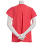 Womens Absolutely Famous Flutter Sleeve Knit Eyelet Blouse - image 2