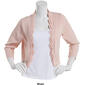 Plus Size Nina Leonard 3/4 Sleeve Double Scallop Edge Shrug - image 5