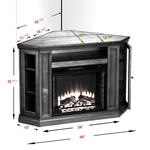 Southern Enterprises Claremont Media Electric Fireplace