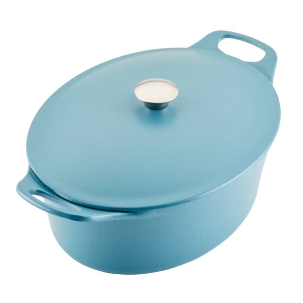 Rachael Ray Premium RUST-RESISTANT Cast Iron Dutch Oven-6.5-Quart