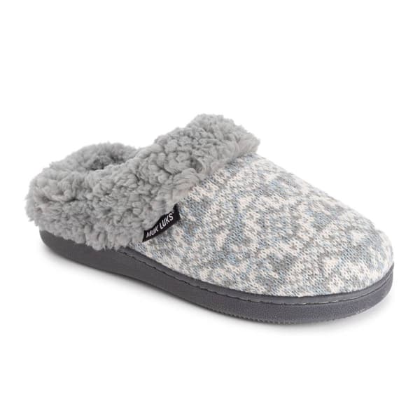 Womens MUK LUKS(R) Suzanne Clog Slippers - Grey/Cinder