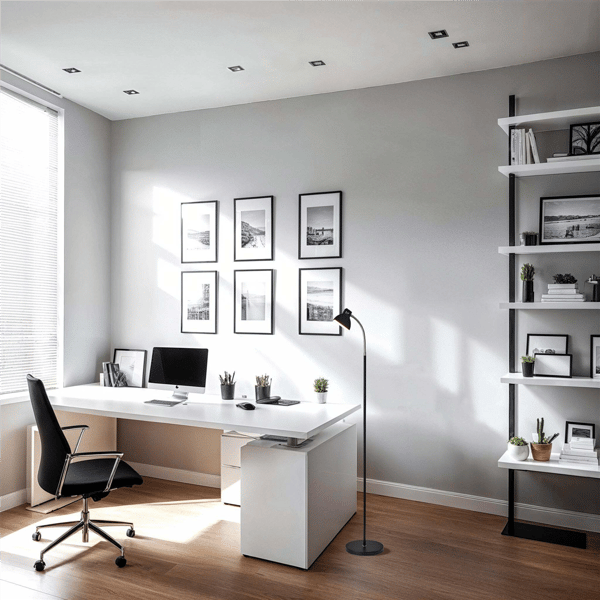 Simplee Adesso Slender LED Black Floor Lamp