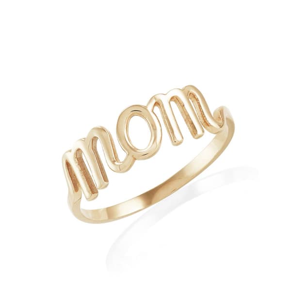Gold Classics&#40;tm&#41; 14kt. Yellow Gold Polished Mom Ring - image 