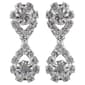 Silver-Tone Figure 8 Crystal Dangle Earrings - image 1