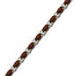 Two-Tone Sterling Silver Tennis Bracelet - image 1