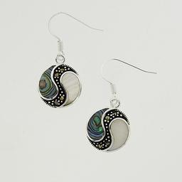 Marsala Silver Plated Marcasite & Mother of Pearl Earrings