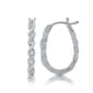 Nova Star® Sterling Silver 1/10ctw Lab Grown Twist Hoop Earrings - image 3