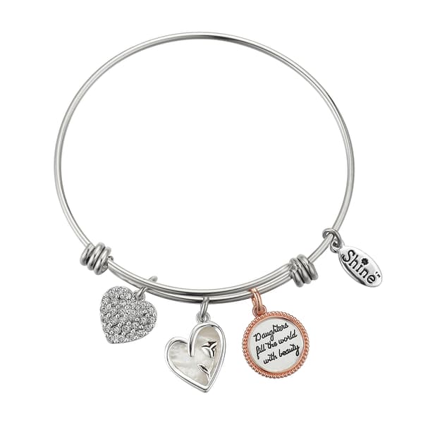 Shine Daughters Fill the World with Beauty Heart Bracelet - image 