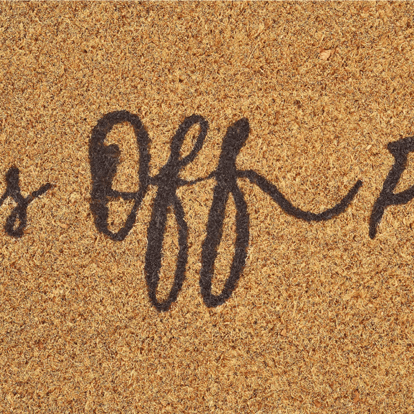 VCNY Home Shoes Off Please Outdoor Coir Doormat