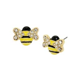 Betsey Johnson Enamel Bee Stud Earriings