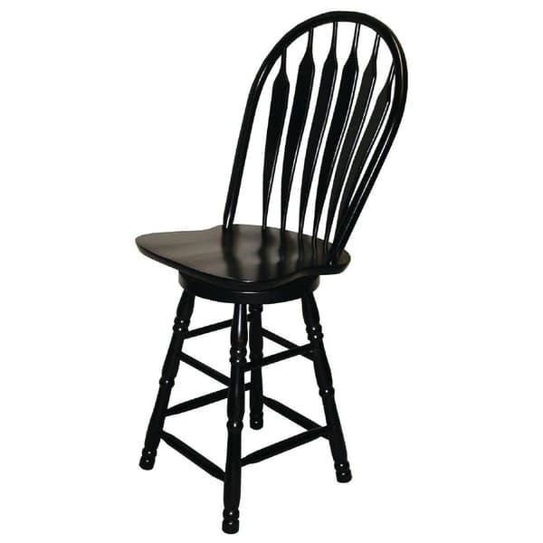 Besthom Black Cherry Selections High Back Wood Bar Stool