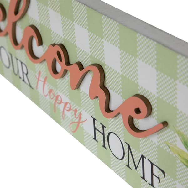 Northlight Seasonal Welcome to Our Hoppy Home Easter Wall Sign