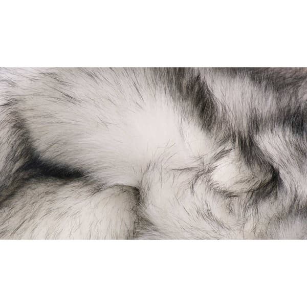 9th & Pike® Ombre Grey Faux Fur Rectangular Area Rug