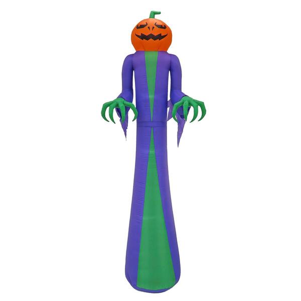 National Tree 12ft. Inflatable Halloween Pumpkin Ghost - image 