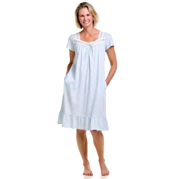Womens Sophia by René Rofé® Damask Geo Lace Trim Nightgown - Boscov's