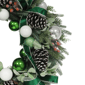 Puleo International Pre-Lit White& Green Adorned Christmas Wreath - image 5