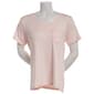 Womens Rene Rofe Short Sleeve Solid V-Neck Tee with Pocket - image 1