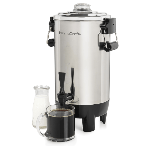 HomeCraft Quick-Brewing 1000-Watt Automatic 30-Cup Coffee Urn