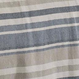 Eddie Bauer Striped Herringbone Blue Throw Blanket