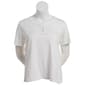 Womens IZOD(R) Short Sleeve Henley Logo Pajama Tee - White - image 1