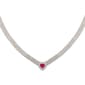 Gianni Argento Lab Ruby Bismark Necklace - image 1