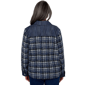 Petite Alfred Dunner Tuscany Denim Trim Plaid Eyelash Jacket - image 2