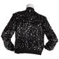 Womens Nanette Lepore Silver Sequin Velvet Bomber Jacket - image 2