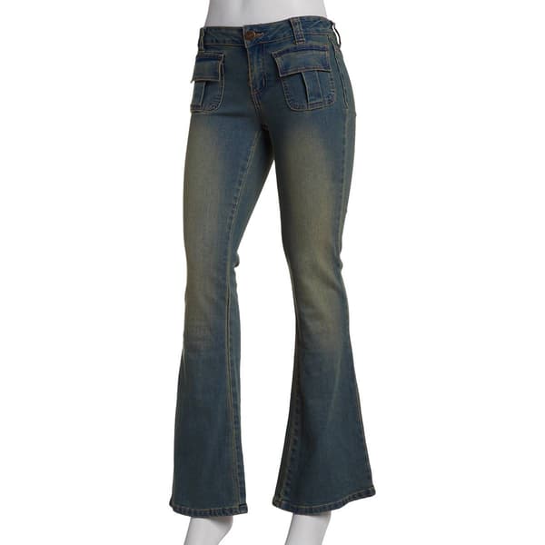 Juniors Gogo Jeans Relaxed Vintage Washed Bootcut Denim Jeans