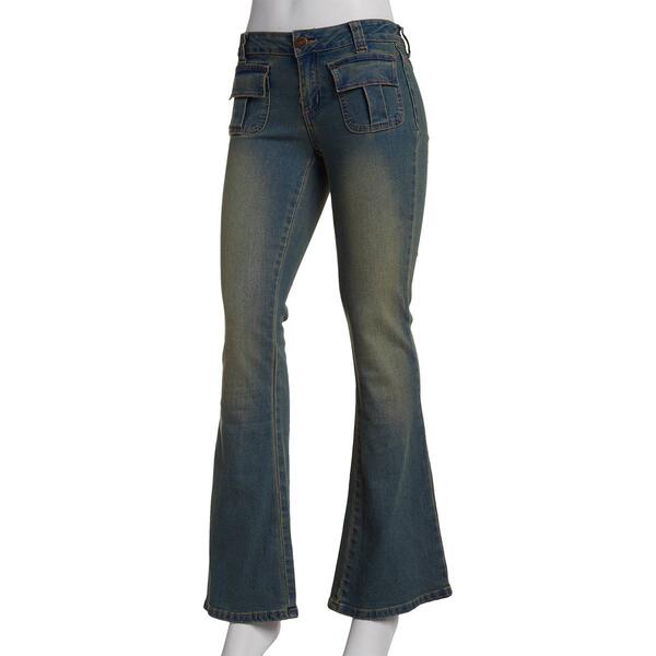 Juniors Gogo Jeans Relaxed Vintage Washed Bootcut Denim Jeans - image 