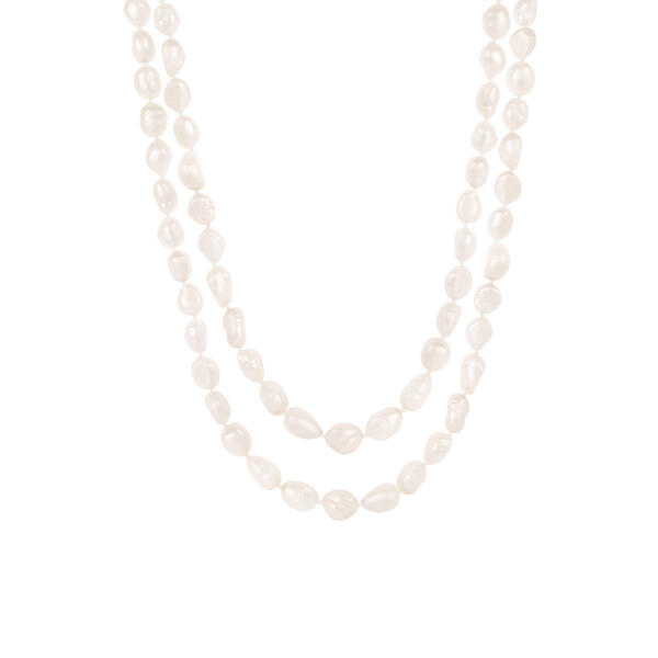 Splendid Pearls Endless 64 Baroque Freshwater Pearl Necklace - image 