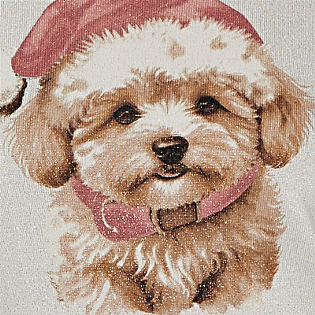 Womens Emaline Holiday Festivities Dog with Santa Hat Sweater