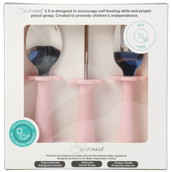 Toddler Girl Grabease(R) 3pc. Utensil Set - Pink - image 