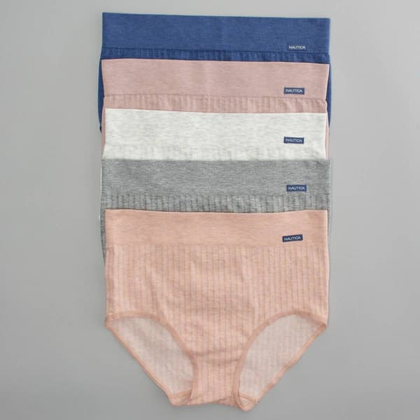 Womens Nautica 5pk. Seamless Brief Panties NT5835-5PKR - image 