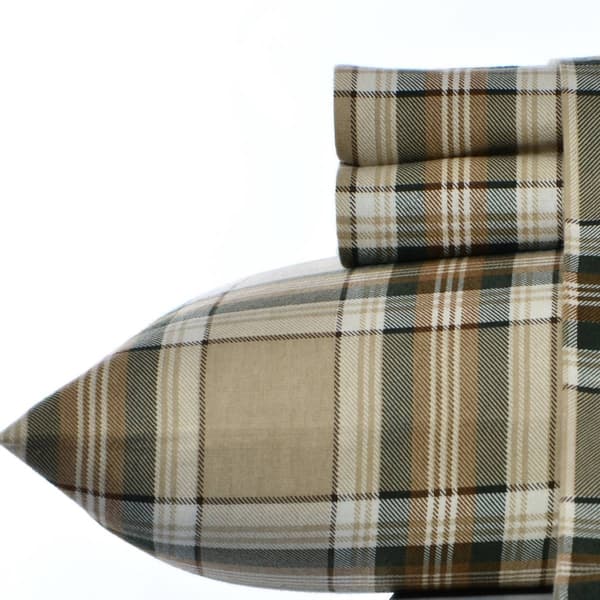 Eddie Bauer Edgewood Plaid Flannel Sheet Set - image 