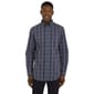 Mens Chaps Long Sleeve Plaid Button Down Shirt - Midnight Navy - image 2