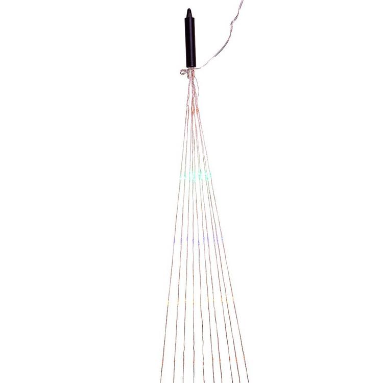 Kurt Adler 78in Silver Nylon 200 Multi-colored LED Lights