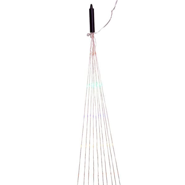 Kurt Adler 78in Silver Nylon 200 Multi-colored LED Lights
