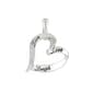Wearable Art Silver-Tone Live Love Laugh Heart Enhancer Pendant - image 1