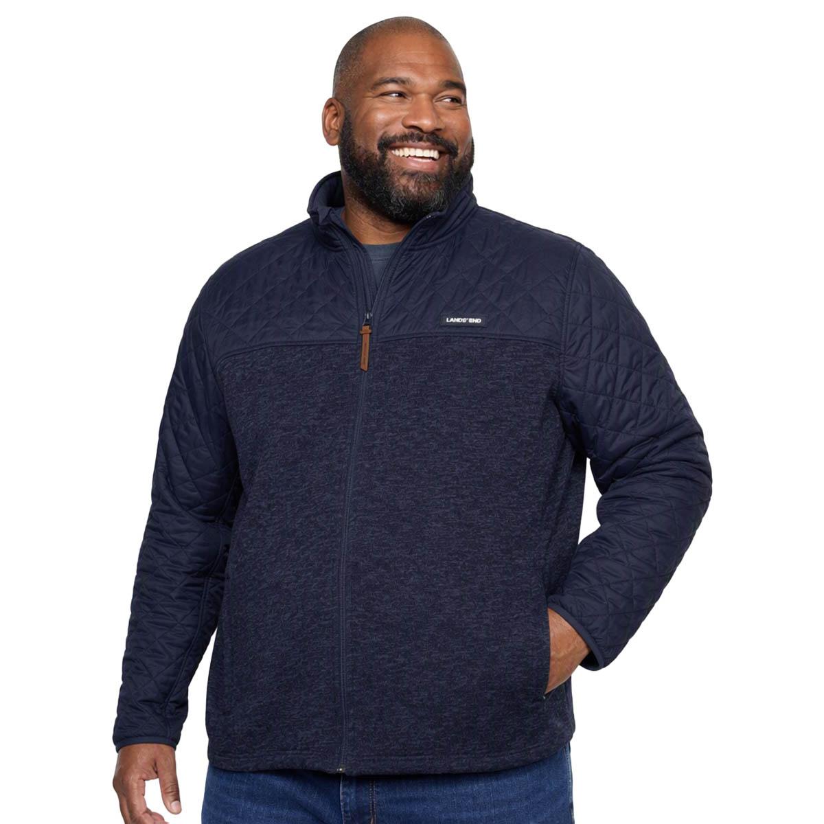 Mens Big & Tall LANDS'' END® Norwell Mix Media Jacket