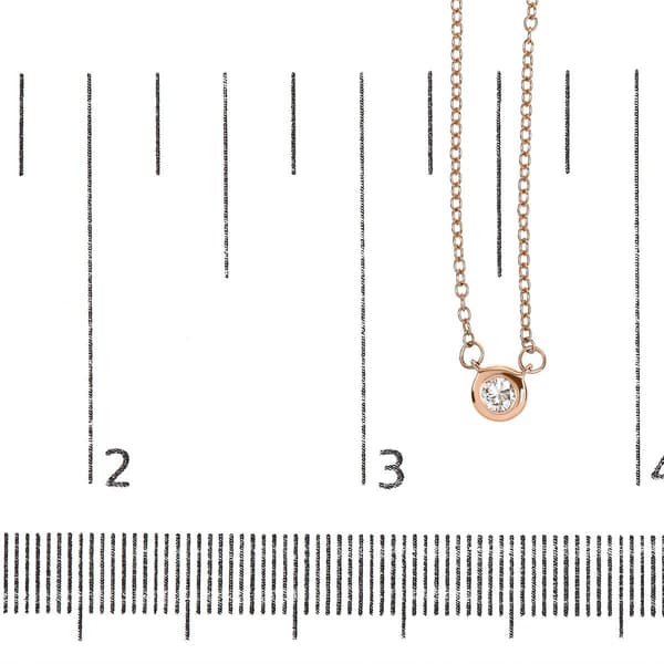 Haus of Brilliance 10kt. Rose Gold 1/5ctw. Diamond Round Pendant