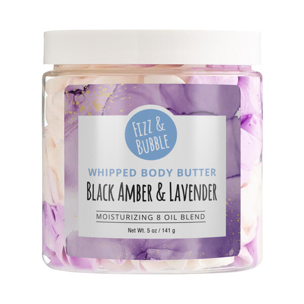 Fizz &amp; Bubble Black Amber and Lavender Whipped Body Butter - image 